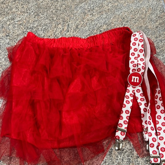 Spirit Costume Other - Red Tutu and M&M suspenders. Size large/extra large.